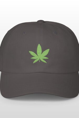 grean leaf 420 embroidered dad hat