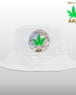 puff it up for freedom aap original white bucket hat