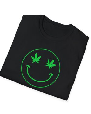 follow the program aap original smiley face green outline 420 tee