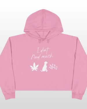 i don't need much 420 crop hoodie