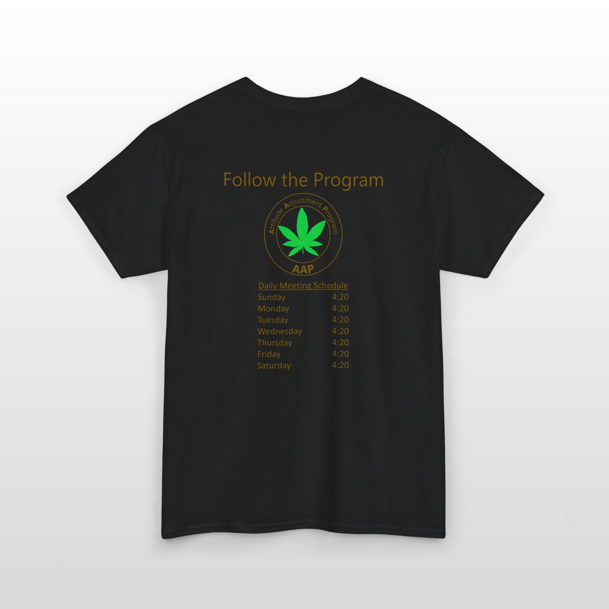 follow the program aap original daily 420 2 side tee