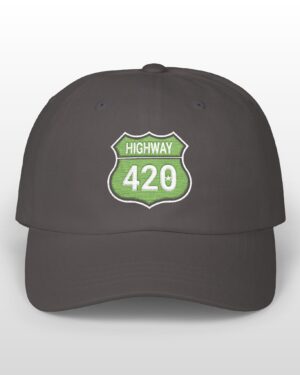 embroidered highway 420 dad hat