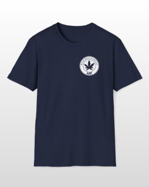 attitude adjustment program clear white pocket badge 420 tee
