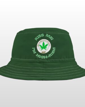 aap original kiss me i'm highrish green bucket hat