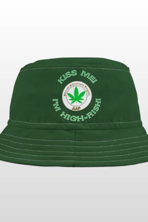 aap original kiss me i'm highrish green bucket hat