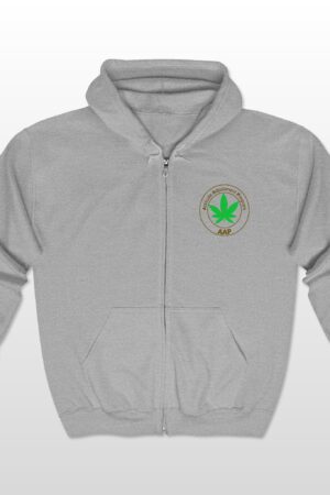 follow the program aap original pocket logo 2 sided full zip hooded sweatshirt