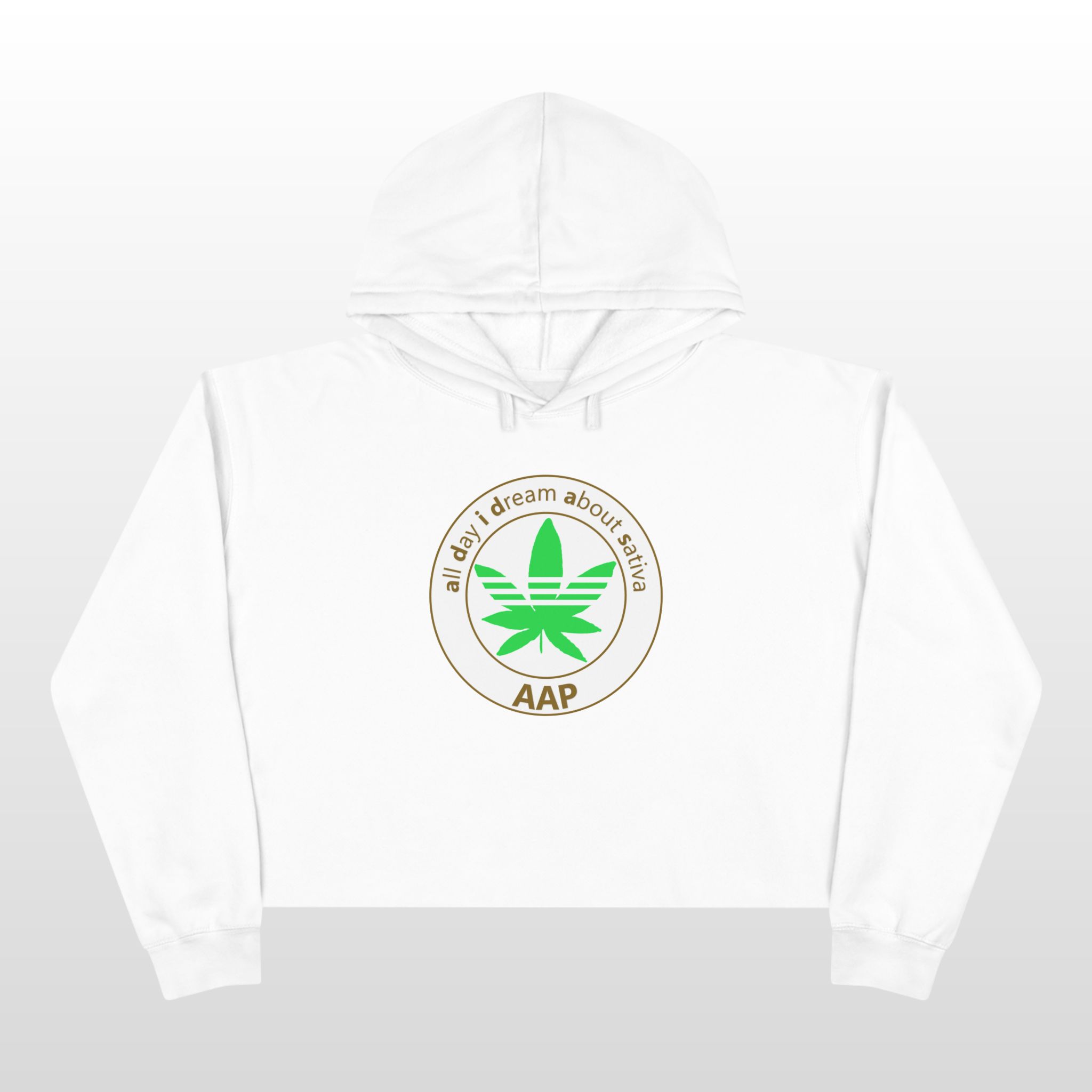 all day i dream about sativa crop hoodie