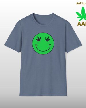 follow the program aap original green smiley face 420 tee