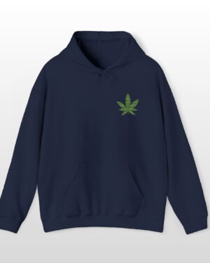 embroidered green leaf 420 stoner hoodie