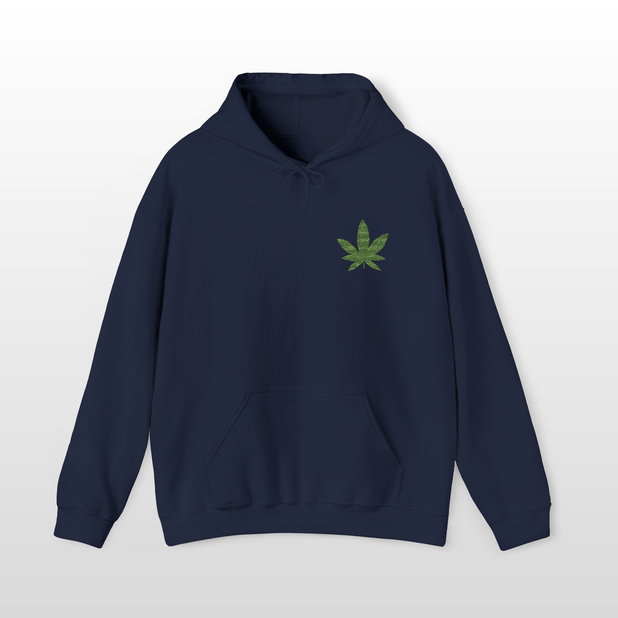 embroidered green leaf 420 stoner hoodie