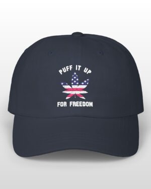 puff it up for freedom embroidered 420 dad hat