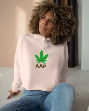 follow the program aap original logo crop hoodie