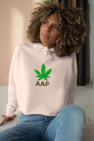 follow the program aap original logo crop hoodie
