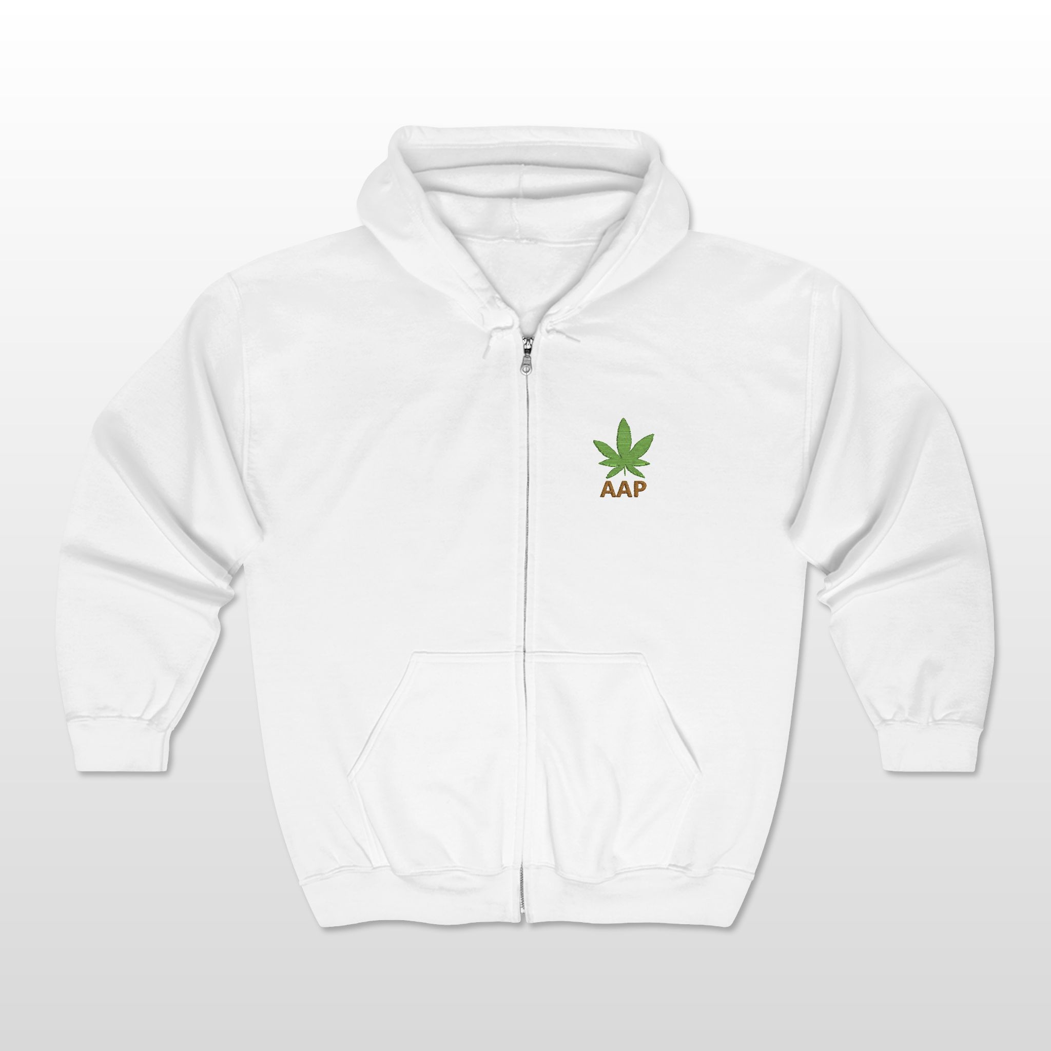 aap original embroidered pocket logo full zip hooded sweatshirt