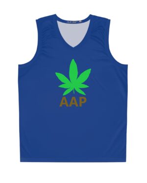follow the program aap original logo blue basketball jersey