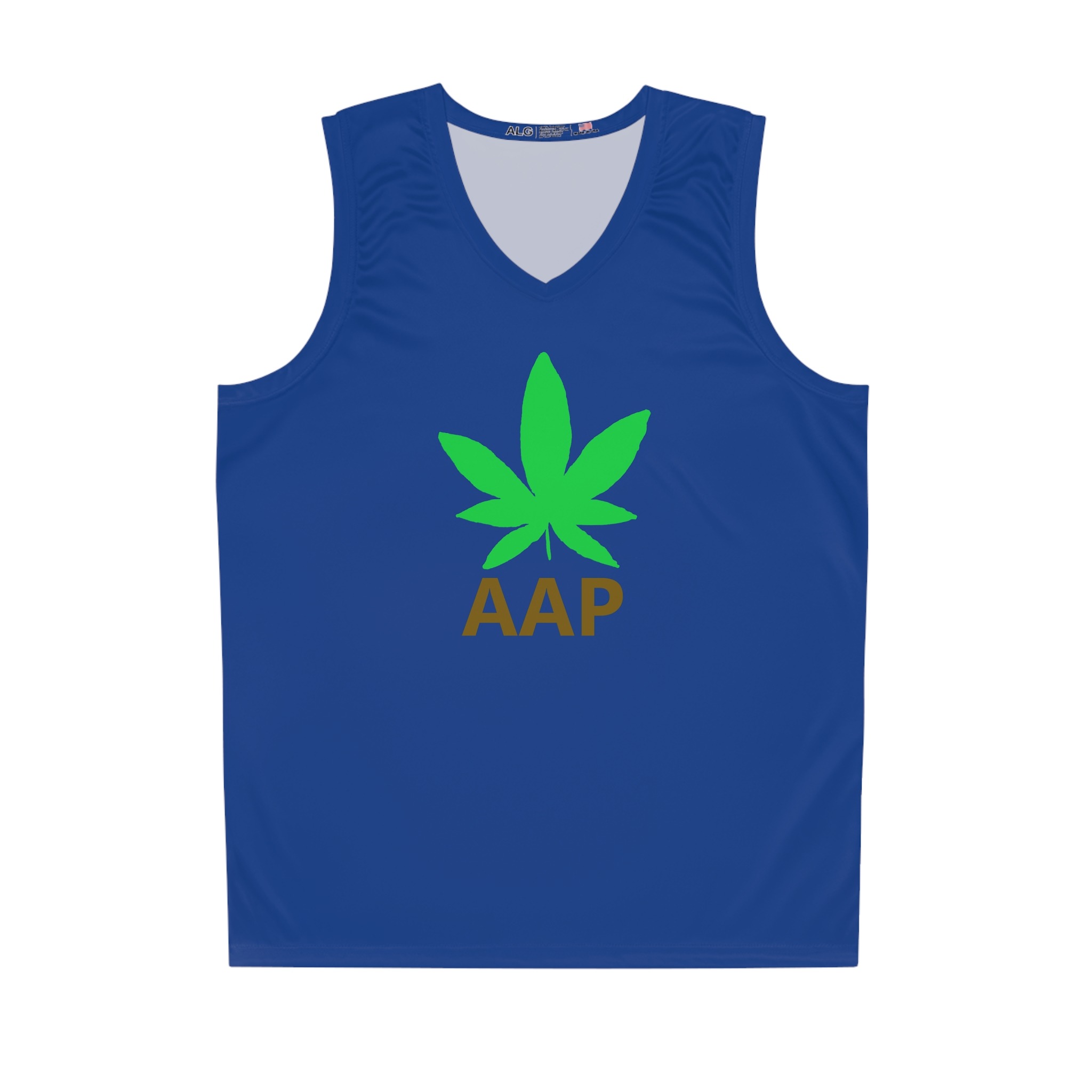 follow the program aap original logo blue basketball jersey