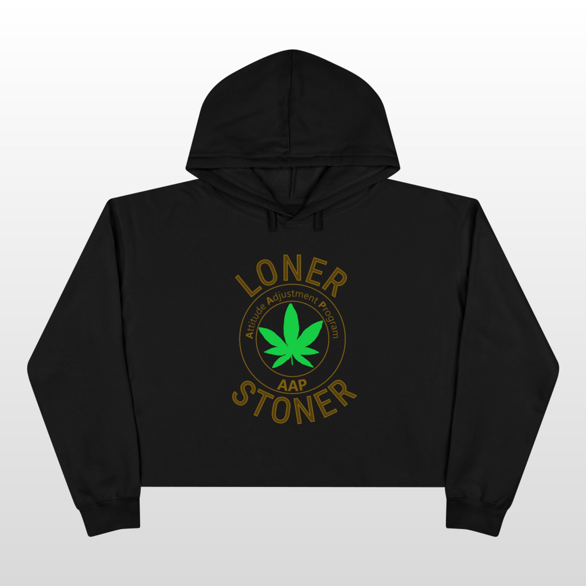 loner stoner crop hoodie