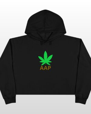 follow the program aap original logo crop hoodie