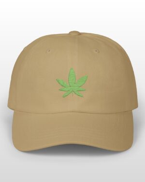 grean leaf 420 embroidered dad hat