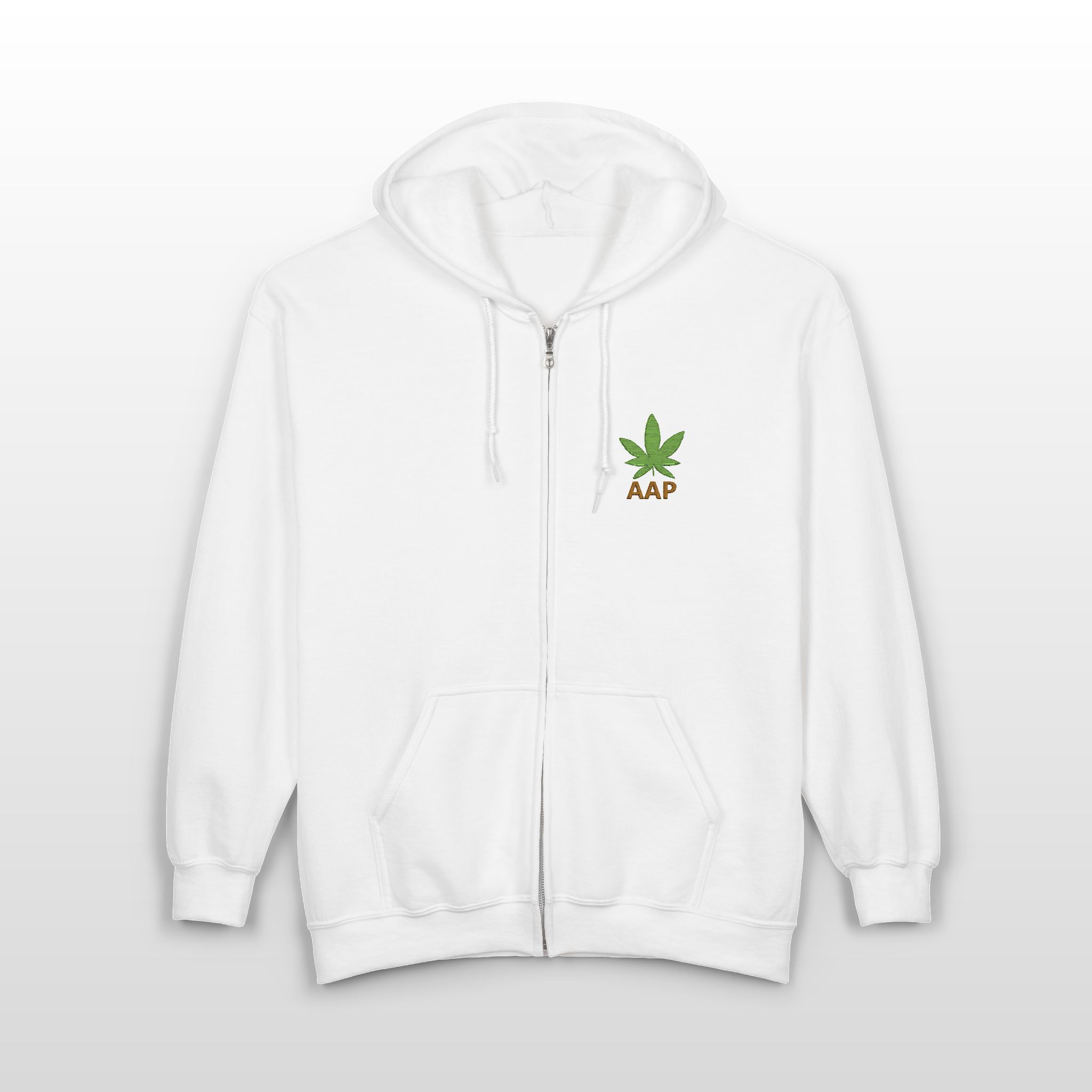 follow the program aap original pocket logo full zip stoner hoodie
