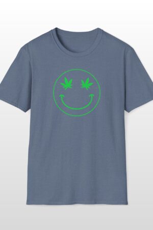 follow the program aap original smiley face green outline 420 tee