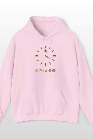 420 somewhere clock 420 stoner hoodie