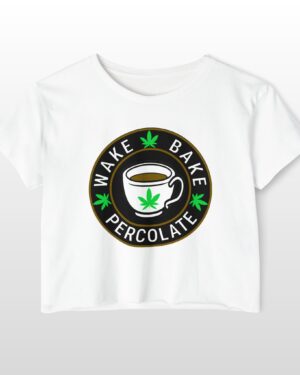wake bake percolate crop top tee