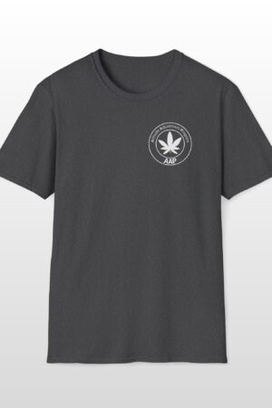 attitude adjustment program aap white pocket badge 420 tee