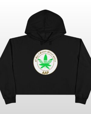 all day i dream about sativa crop hoodie