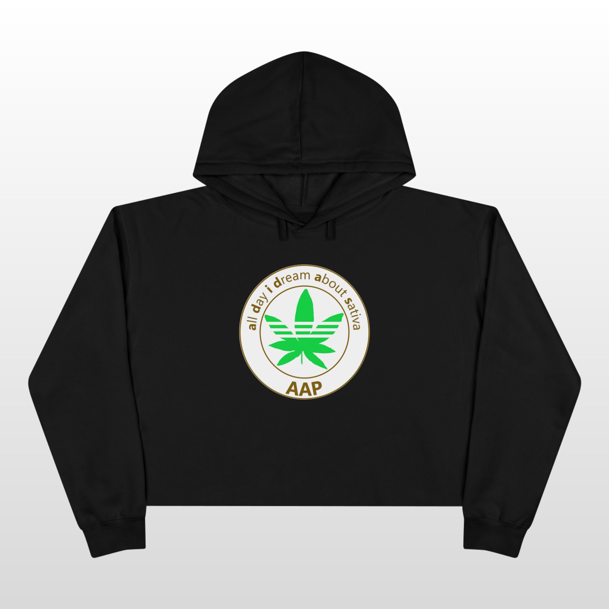 all day i dream about sativa crop hoodie