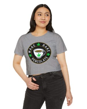 wake bake percolate crop top tee