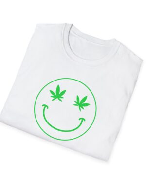 follow the program aap original smiley face green outline 420 tee
