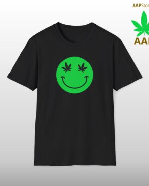 follow the program aap original green smiley face 420 tee