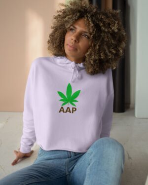 follow the program aap original logo crop hoodie