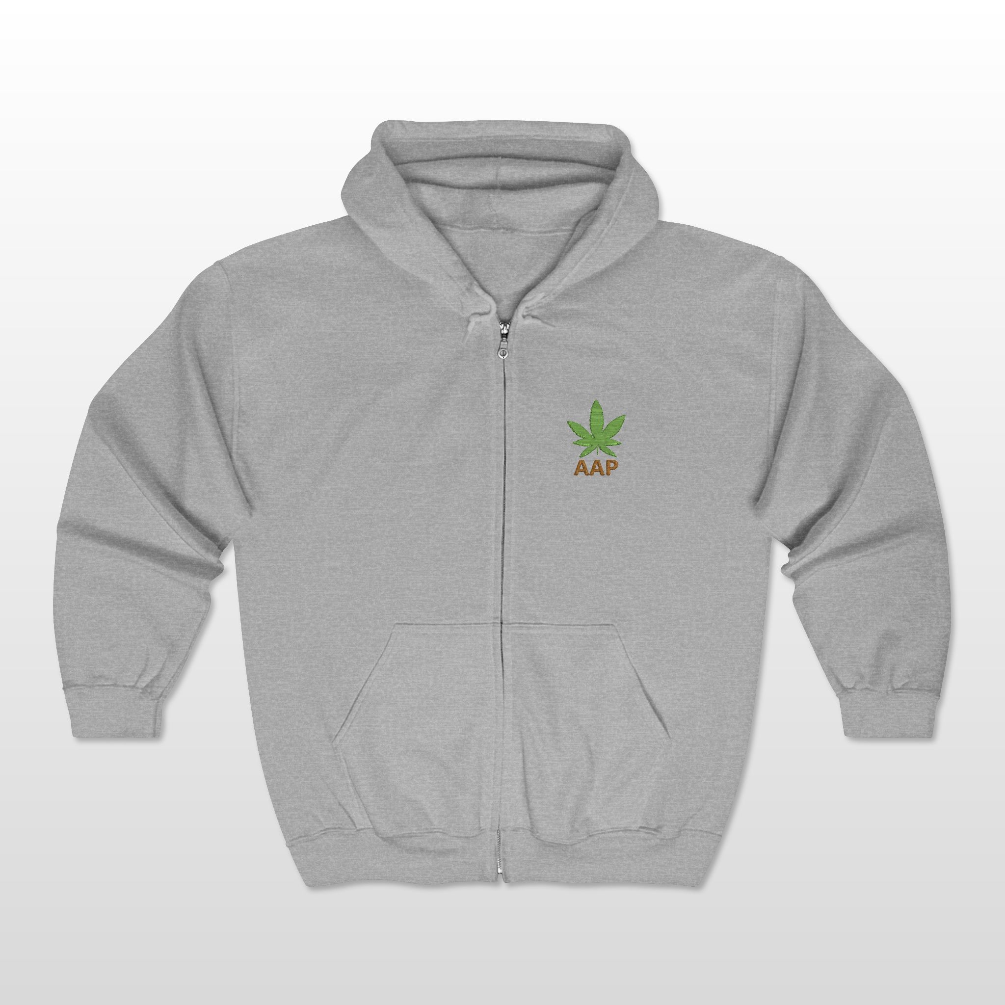 aap original embroidered pocket logo full zip hooded sweatshirt