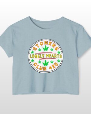 stoners lonely hearts club 420 festival crop top tee