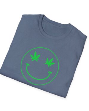 follow the program aap original smiley face green outline 420 tee
