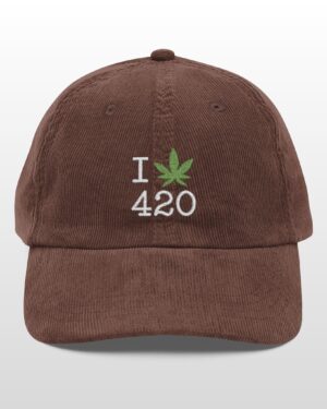 i love 420 vintage corduroy cap