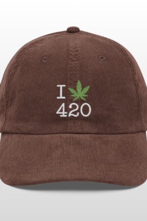 i love 420 vintage corduroy cap