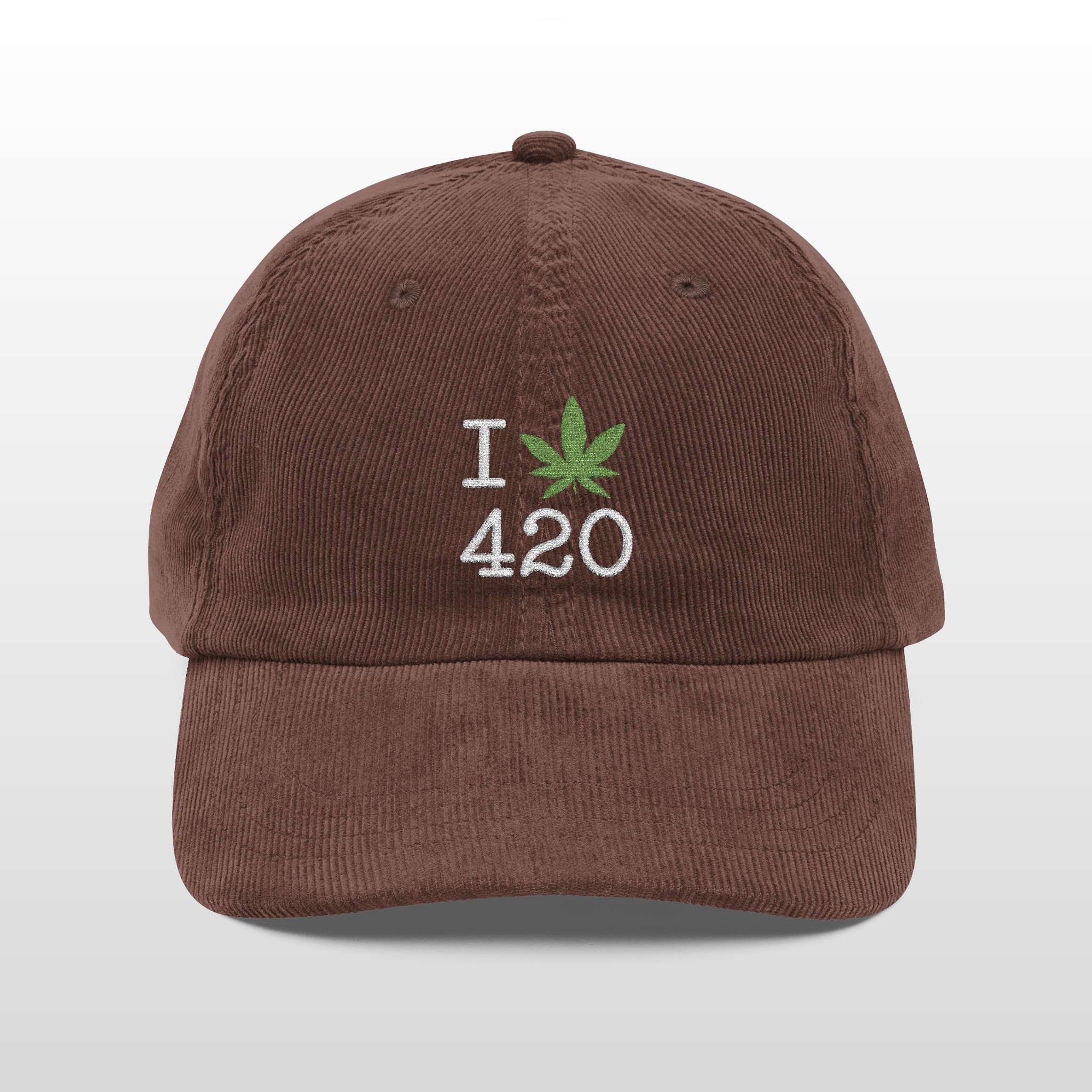 i love 420 vintage corduroy cap