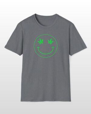 follow the program aap original smiley face green outline 420 tee