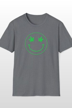 follow the program aap original smiley face green outline 420 tee