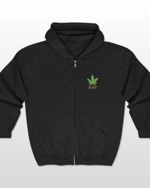 aap original embroidered pocket logo full zip hooded sweatshirt