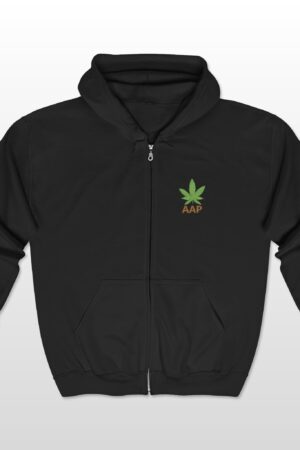 aap original embroidered pocket logo full zip hooded sweatshirt