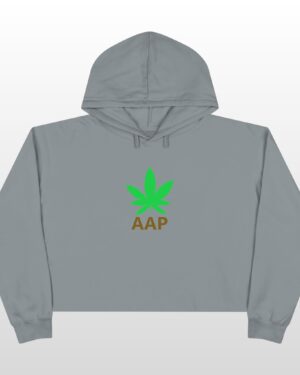 follow the program aap original logo crop hoodie