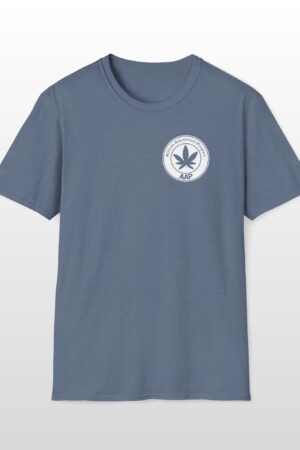 attitude adjustment program clear white pocket badge 420 tee