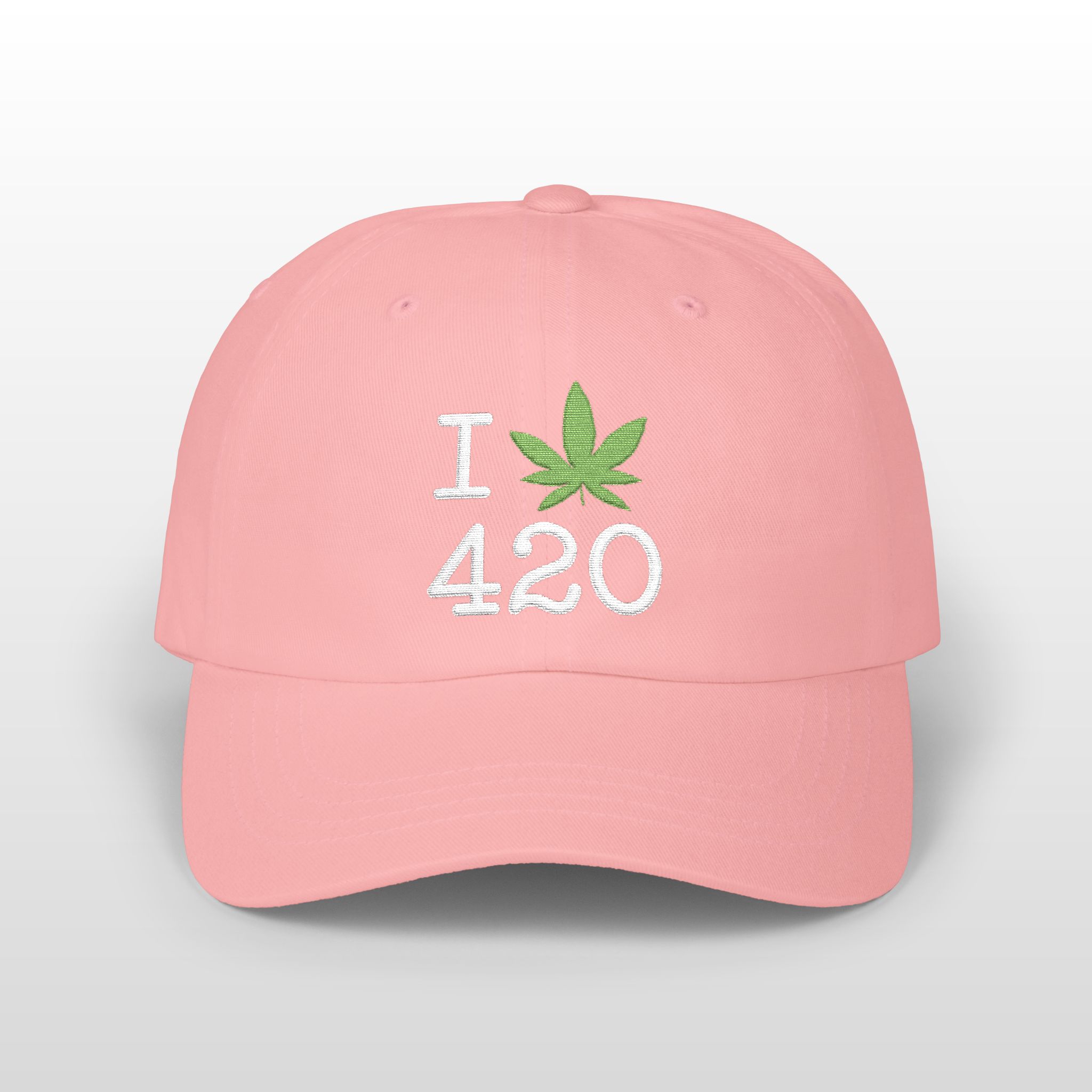 i love 420 embroidered dad hat