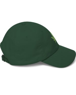 grean leaf 420 embroidered dad hat