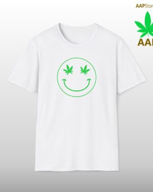 follow the program aap original smiley face green outline 420 tee
