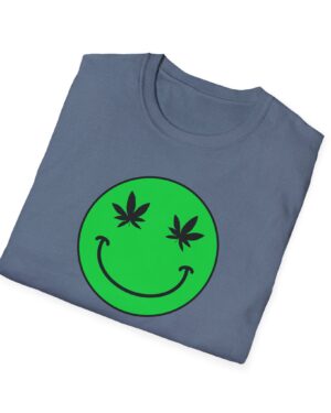 follow the program aap original green smiley face 420 tee